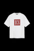 Contrast Color Logo Letter Cool Short Sleeve T-shirt